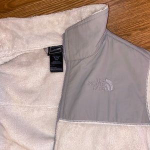 The NorthFace Off White fleece full zip jacket